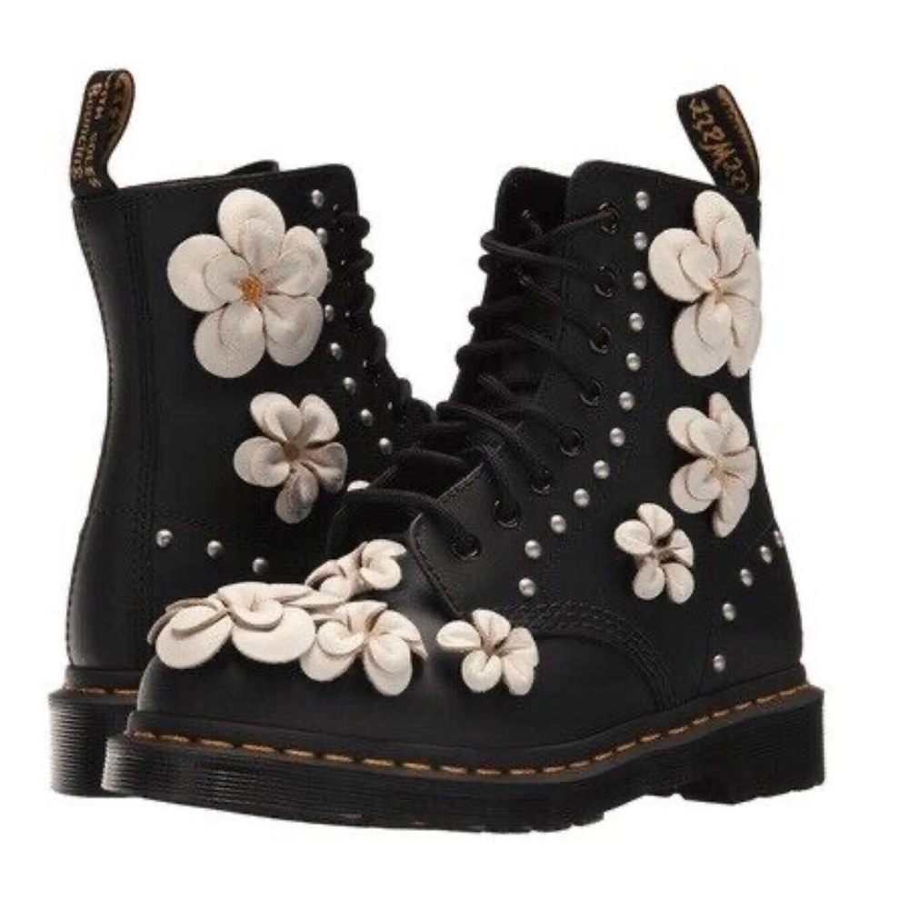 Dr. Martens Women's 1460 Pascal LIMITED EDITION 3D Flowers US 7 RARE & Unique!!